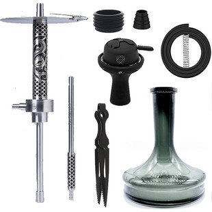 Geometry水烟壶不锈钢水烟玻璃壶套装礼盒龙造型镂空水烟壶