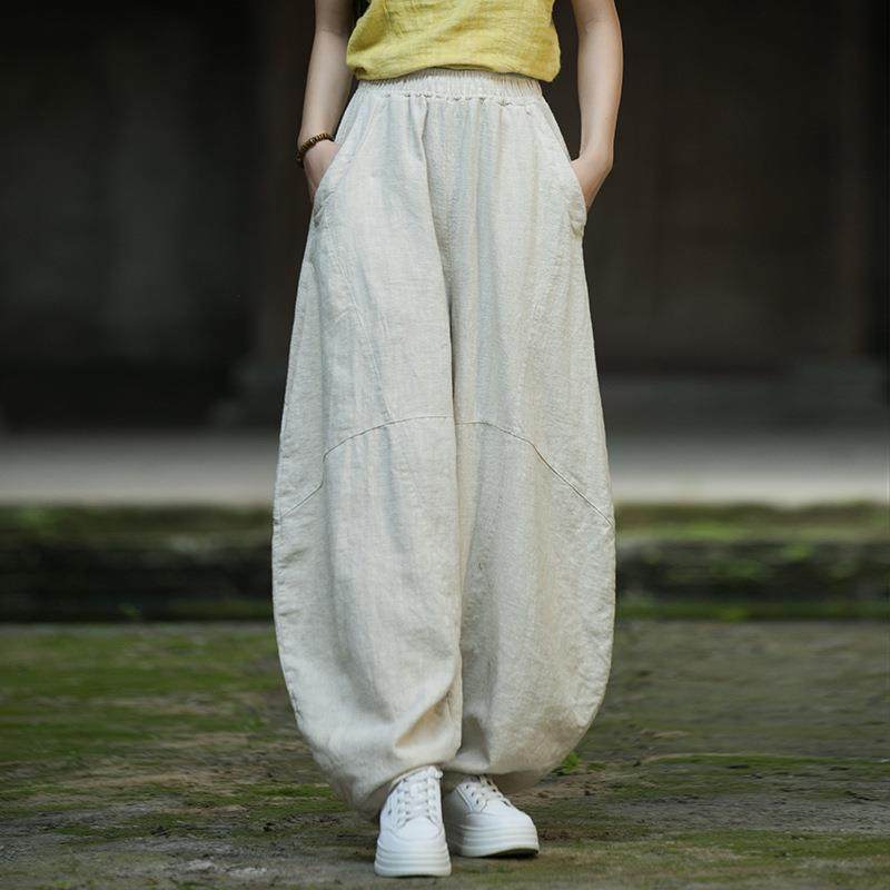 苎麻砂炒做旧宽松休闲裤女装灯笼裤25文艺复古棉麻打坐禅修太极裤,女装/女士精品,休闲裤,淘宝优惠券,粉丝福利购,淘宝优惠卷