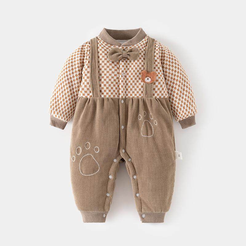 婴儿加棉对开连体衣宝宝120克夹棉加厚秋冬装哈衣婴幼连身衣爬服,童装/婴儿装/亲子装,连身衣/爬服/哈衣,淘宝优惠券,粉丝福利购,淘宝优惠卷