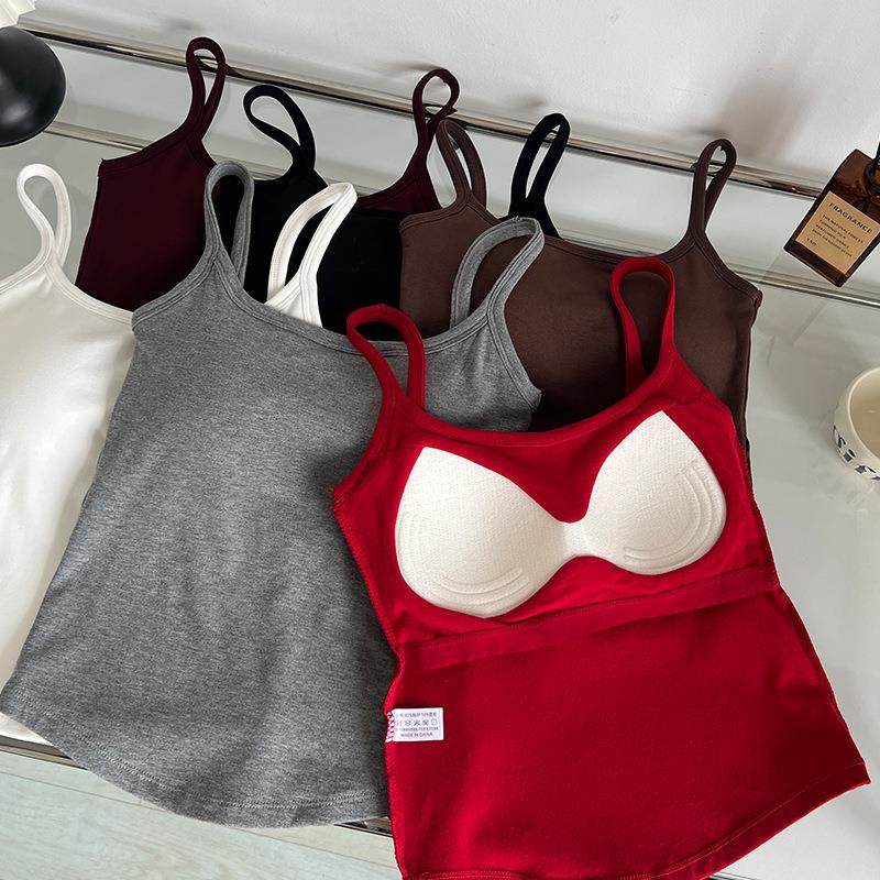 秋冬新款磨毛棉保暖吊带背心 带胸垫内搭显瘦外穿打底保暖内衣女,女士内衣/男士内衣/家居服,保暖背心,淘宝优惠券,粉丝福利购,淘宝优惠卷