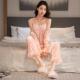 可外穿高级感家居服 金丝绒性感吊带睡袍睡衣女三件套装 新款 春秋季