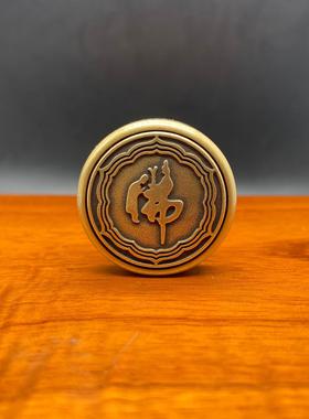 黄铜般若波罗密多心经 解压神器家居饰品摆件可转动指尖陀螺转转