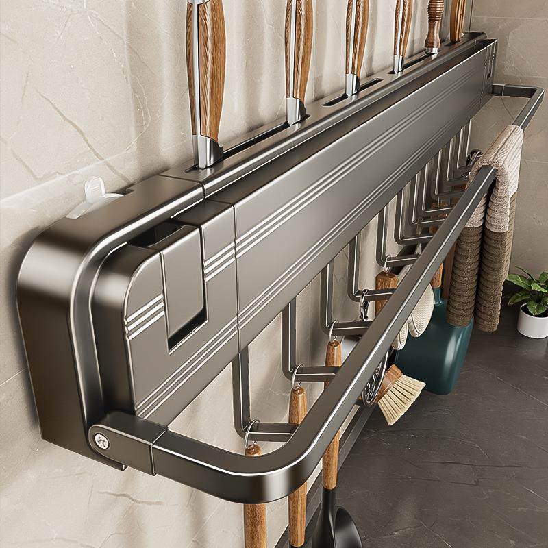 家用厨房吸盘刀架置物架多功能壁挂式免打孔刀具锅铲一体收纳架,厨房/烹饪用具,抹布架/厨房清洁收纳架,淘宝优惠券,粉丝福利购,淘宝优惠卷