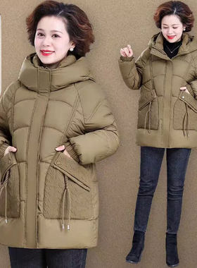中老年妈妈冬季保暖羽绒棉服