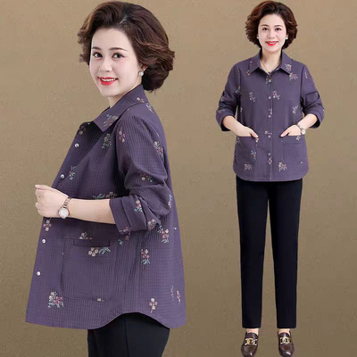 中老年妈妈秋季休闲外套