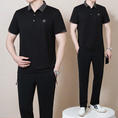 中老年爸爸夏季运动服套装