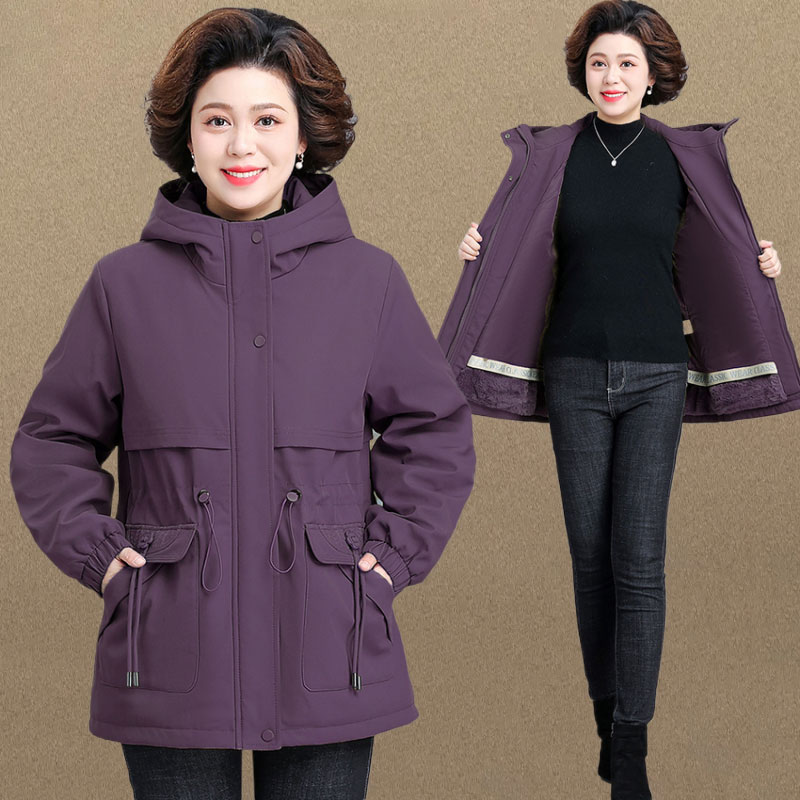 中老年妈妈冬季保暖羽绒棉服
