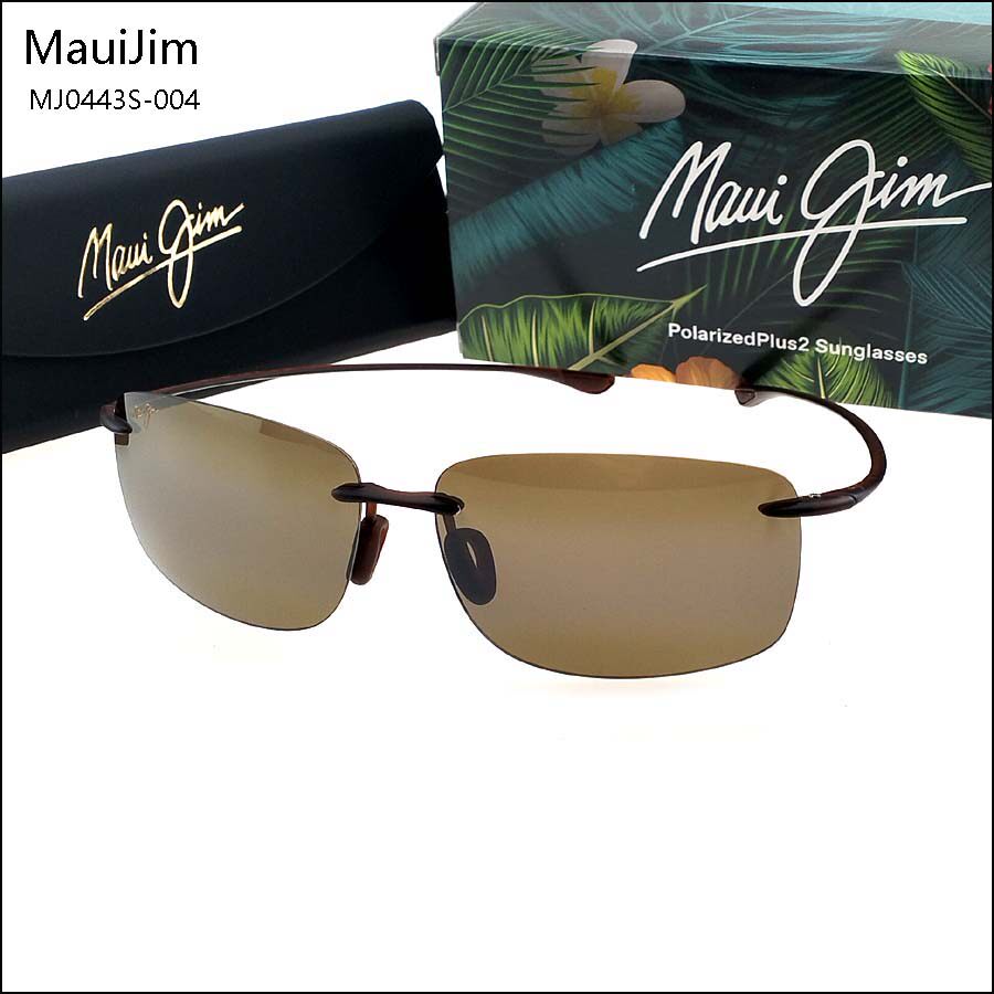 MauiJim茂宜睛墨镜太阳镜MJ0443S无框运动超轻周润发同款偏光休闲