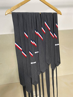 TB三色织带领带纯色蓝白红小景家高品质领带灰色jk领带学院风领带