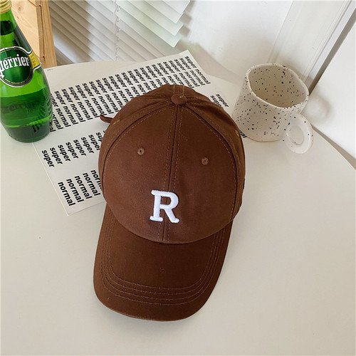 Real shooting without price reduction net red same letter Embroidered Baseball Cap simple and versatile face small cap