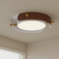 卧室灯原木风房间灯温馨创意实木简约书房灯现代简约餐厅吸顶灯