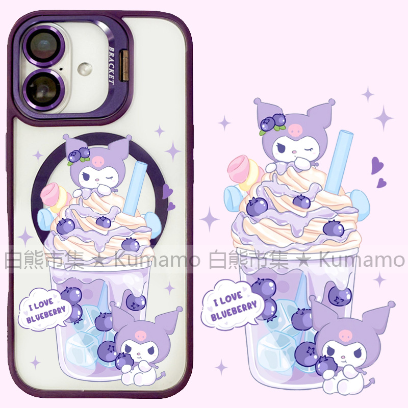 适用iphone17promax苹果16手机壳MagSafe磁吸15镜头支架14透明13库洛米25ultra卡通12蓝莓16e饮料11保护套17