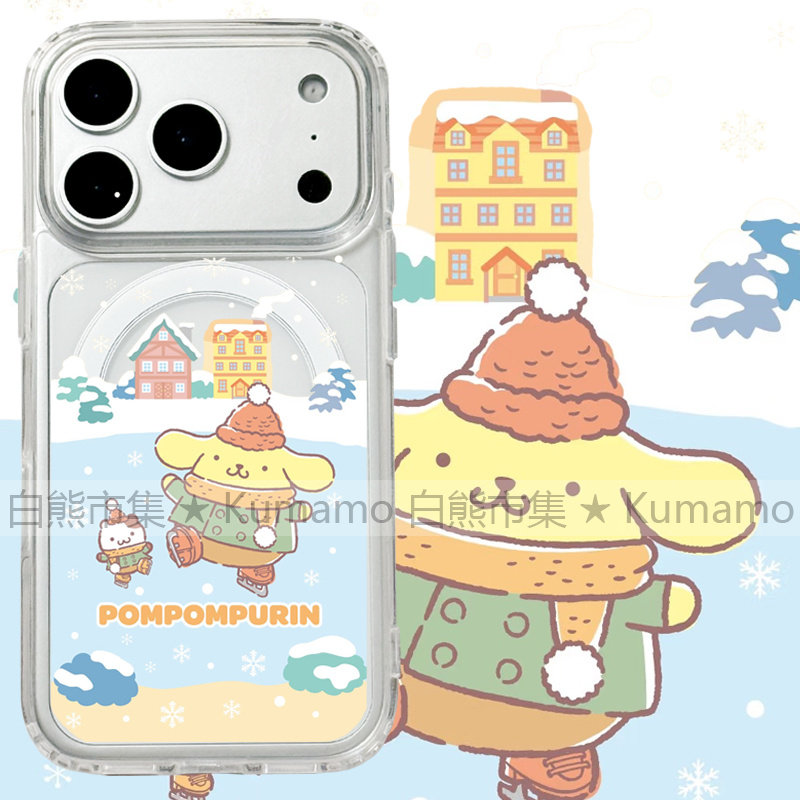 适用iphone17promax苹果16手机壳MagSafe磁吸15支架14透明13布丁狗17日系25ultra雪花12圣诞树保护套女16e