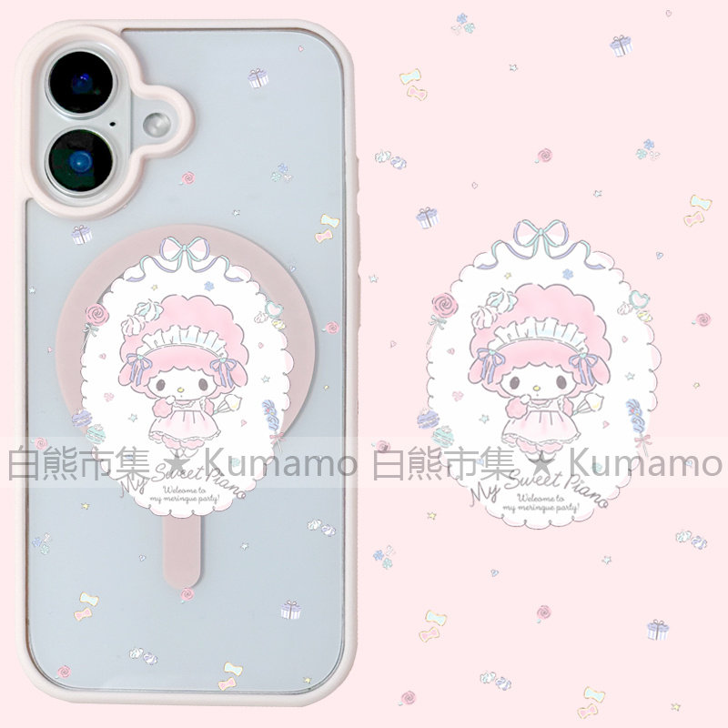 适用iphone17promax苹果16手机壳MagSafe磁吸15支架14透明13日系25ultra美乐蒂16e卡通吃货花朵12保护套女17