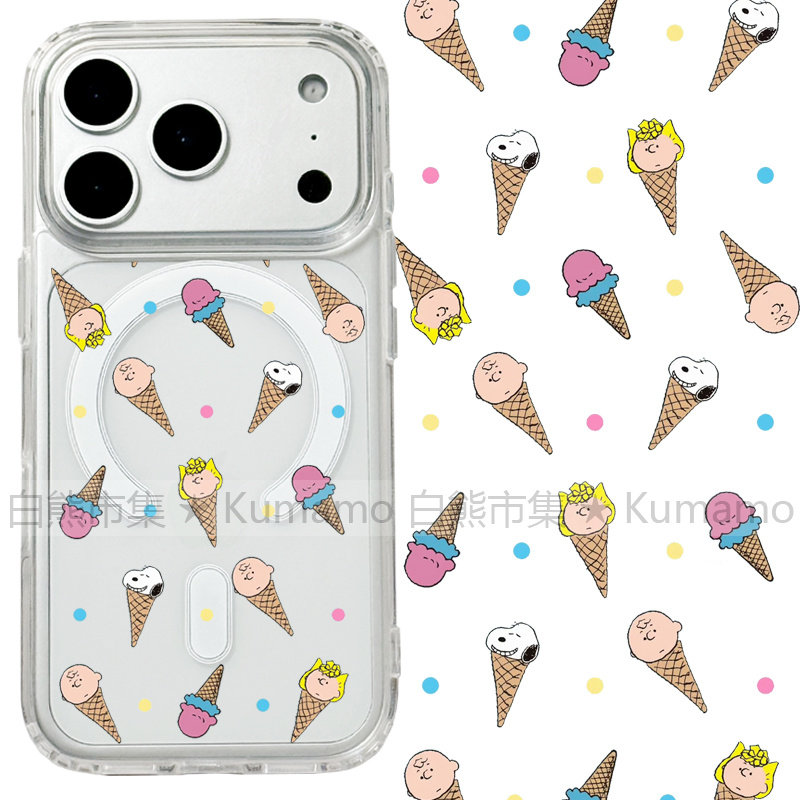 适用iphone17promax苹果17手机壳MagSafe磁吸18支架18promax透明16查理史努比16e雪糕15卡通14三星保护套17e