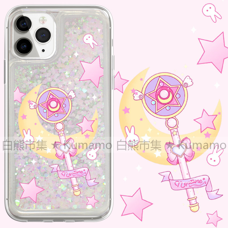 适用iphone17promax手机壳15苹果16三星25ultra小米流沙oppovivo透明14保护套13魔法棒16e月亮17少女小兔子12