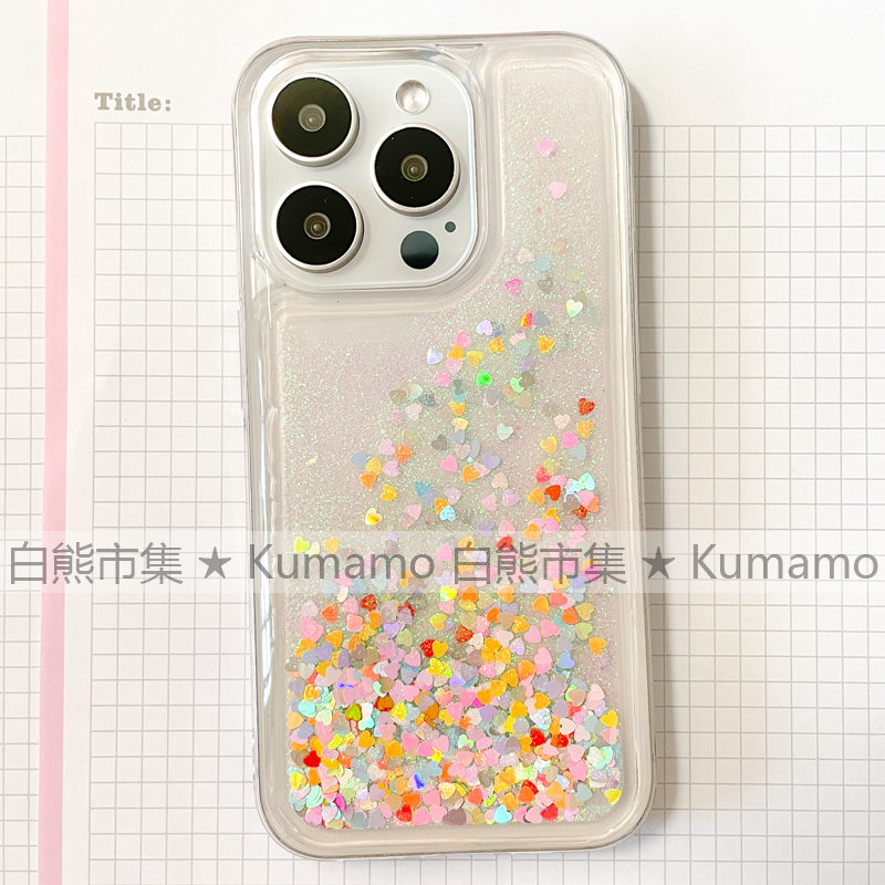 适用iphone16promax手机壳15苹果16手机壳13透明12流沙11保护套14彩色15pro星星爱心少女ins风小清新简约梦幻