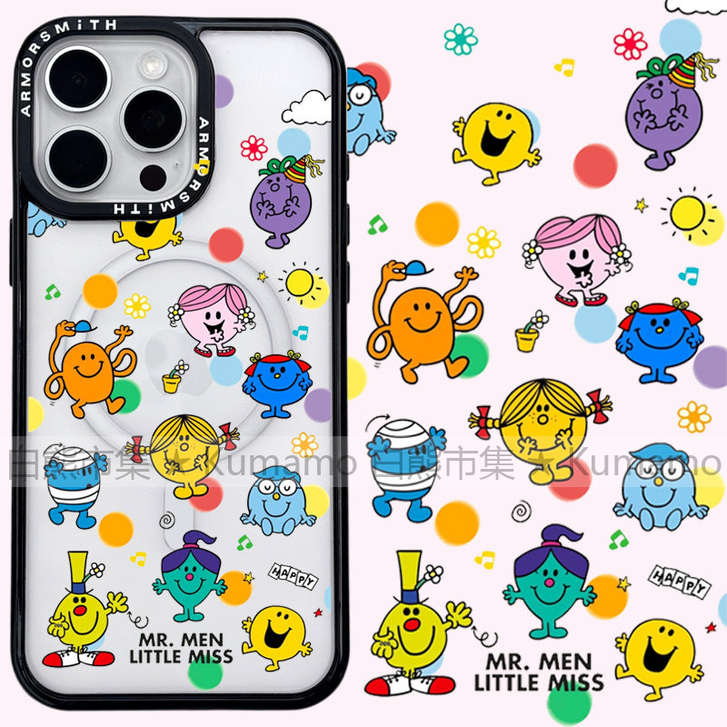 适用iphone17promax苹果17手机壳MagSafe磁吸16支架15奇先生妙小姐14卡通13可爱12趣味ins无线充电保护套16e