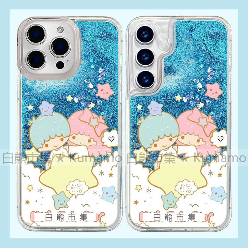 适用iphone17promax手机壳15苹果16三星25ultra小米13华为oppovivo保护套软14流沙12日系双子星17星星卡通78p
