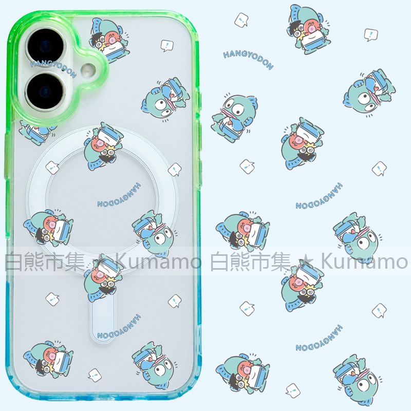 适用iphone17promax苹果17手机壳MagSafe磁吸16渐变15撞色14透明16e保护套华为三星s25ultra卡通丑鱼人鱼汉顿