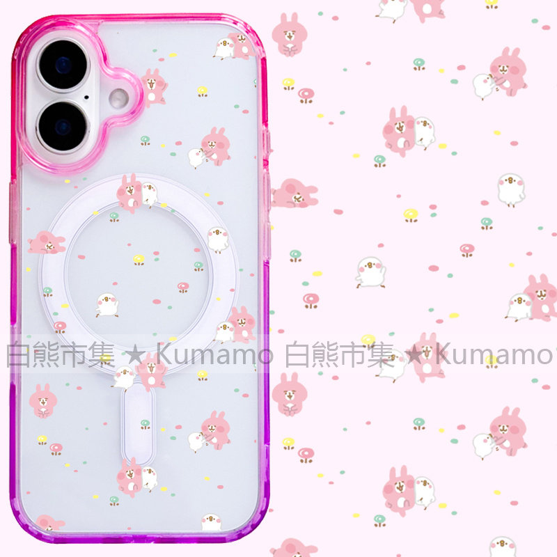 适用iphone17promax苹果17手机壳MagSafe磁吸16渐变15撞色14透明16e保护套华为三星s25ultra卡娜赫拉小鸡日系