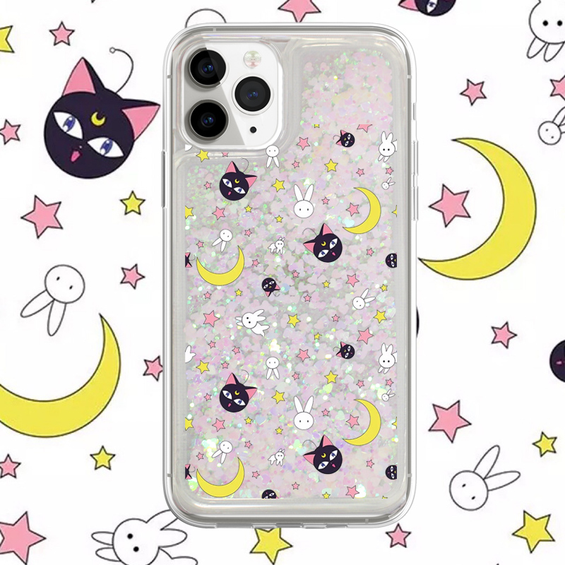 适用iphone17promax手机壳15苹果16三星23ultra小米13华为oppovivo保护套软14流沙17美少女战士露娜猫月亮兔