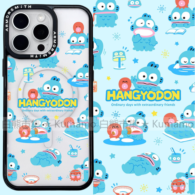 适用iphone17promax苹果16手机壳MagSafe磁吸15支架14人鱼汉顿13丑鱼12潮牌11章鱼卡通女17无线充电保护套16e