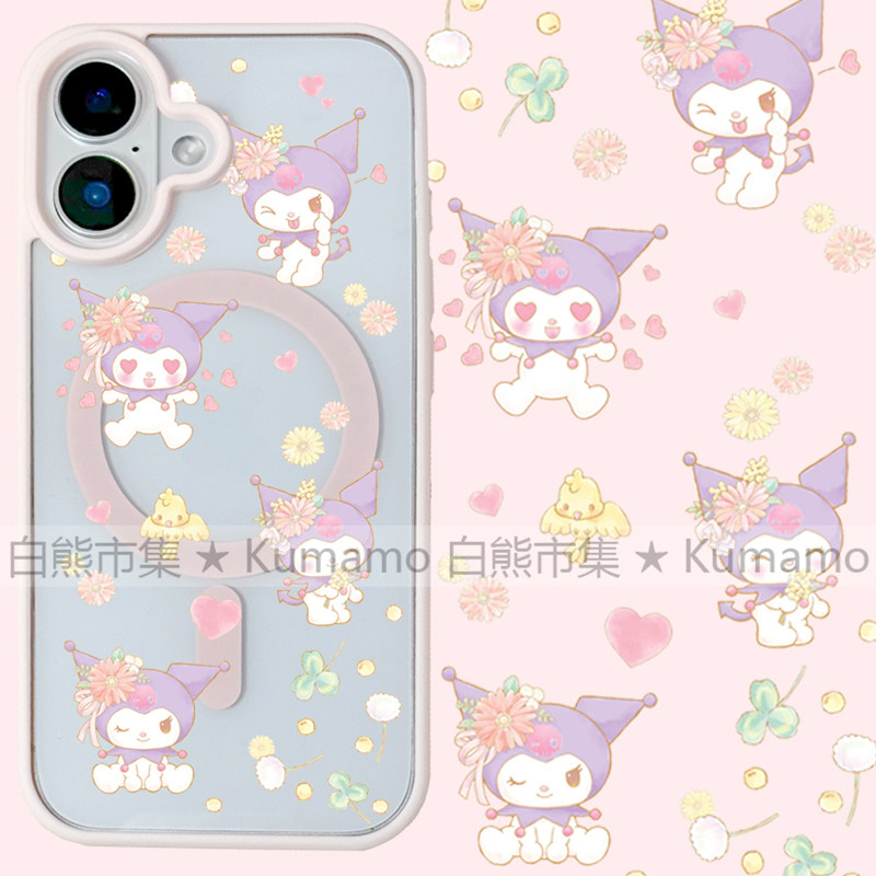 适用iphone16promax苹果16手机壳MagSafe磁吸15支架14透明13库洛米25ultra花朵12小鸟11雏菊16e保护套少女