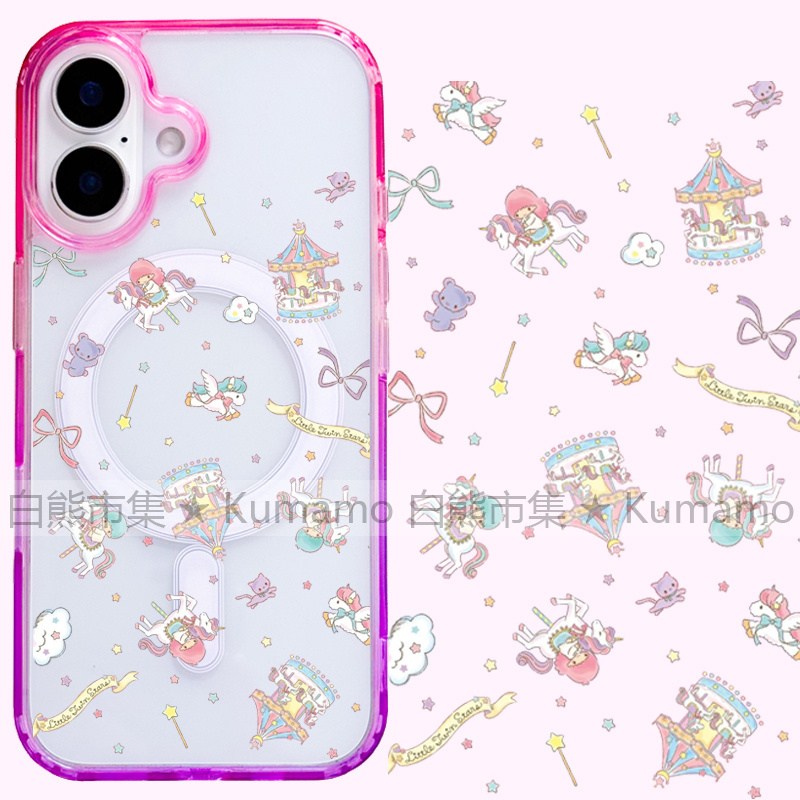 适用iphone17promax苹果17手机壳MagSafe磁吸16渐变15撞色14透明16e保护套华为三星s25ultra旋转木马双子星