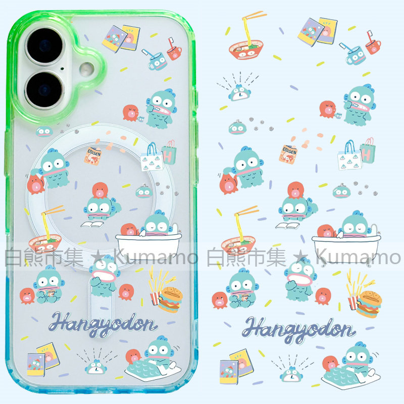 适用iphone17promax苹果17手机壳MagSafe磁吸16渐变15撞色14透明16e保护套华为三星s25ultra人鱼汉顿丑鱼卡通