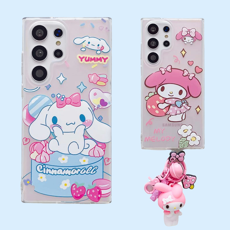 适用三星s22ultra/s23/s23ultra/s24/s24ultra手机壳MagSafe镭射防摔软边ins风可爱卡通玉桂狗美乐蒂Kitty猫
