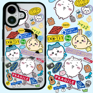 适用iphone17promax苹果17手机壳MagSafe磁吸15支架14透明13吉伊卡哇25ultra潮牌16e标签卡通日系12保护套16