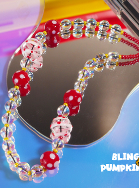 原创设计串珠手机链挂饰水晶手机链高级感手腕网红手机挂绳