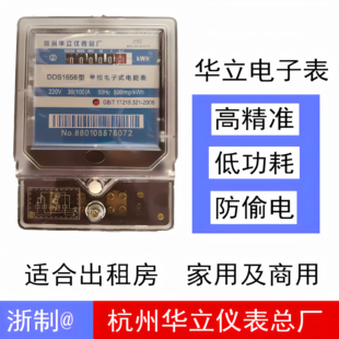 杭州华立仪表总厂单相电子式电能表出租房家用华立单相电子表