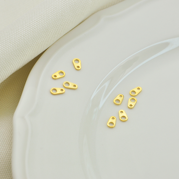 保色18k包金8字搭扣收尾饰品配件