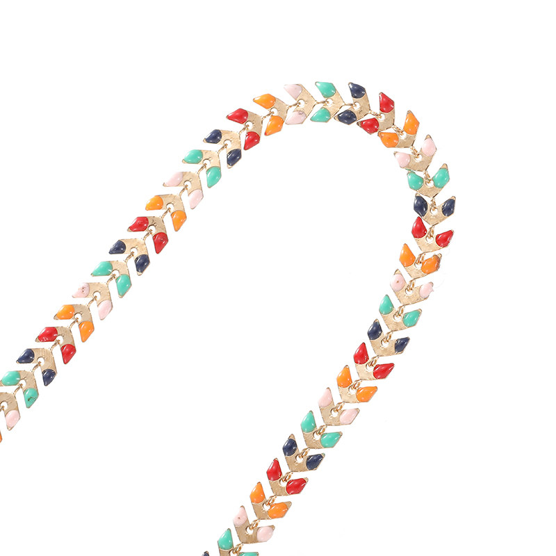 COLOR DROP GLAZE CHRISTMAS TREE CHAIN COLOR RETENTION 14K GOLD FILLED CHAIN AIRPLANE NECKLACE BRACELET MATERIAL DIY JEWELRY ACCESSORIES