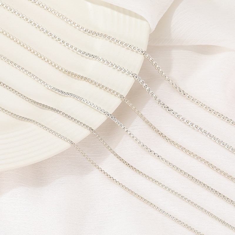TONGDU S  BOX CHAIN NECKLACE BRACELET DIY MATERIAL FINE CHAIN CHAIN TASSEL HANDMADE LOOSE CHAIN JEWELRY ACCESSORIES