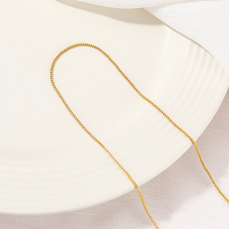 14K GOLD-FILLED COLOR-PRESERVING VENETIAN CHAIN BOX CHAIN TASSEL LOOSE CHAIN NECKLACE DIY BRACELET JEWELRY HANDMADE ACCESSORIES