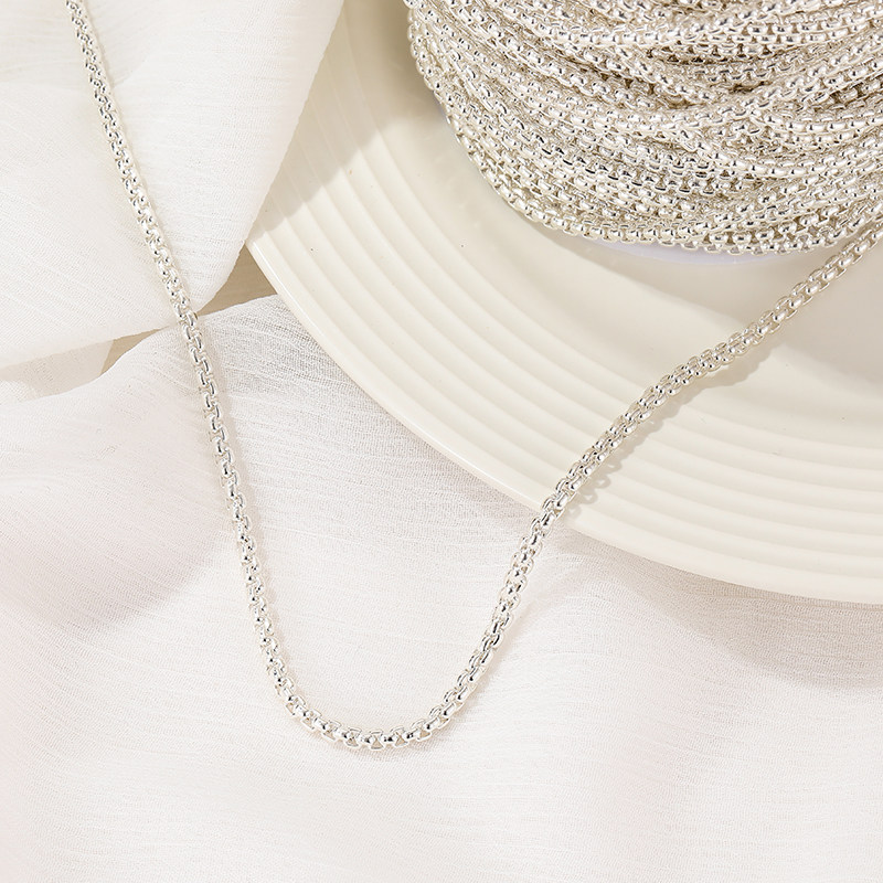 TONGDU S  BOX CHAIN NECKLACE BRACELET DIY MATERIAL FINE CHAIN CHAIN TASSEL HANDMADE LOOSE CHAIN JEWELRY ACCESSORIES