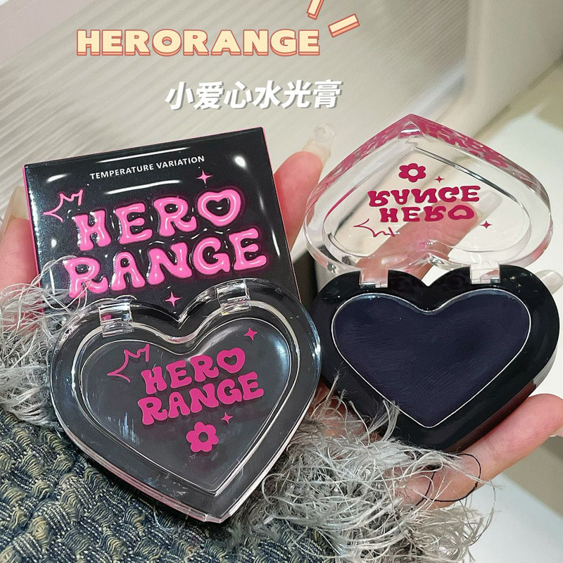 HERORANGE691花悦亮颜爱心温变腮红膏持妆显色多用膏自然 HERANGE