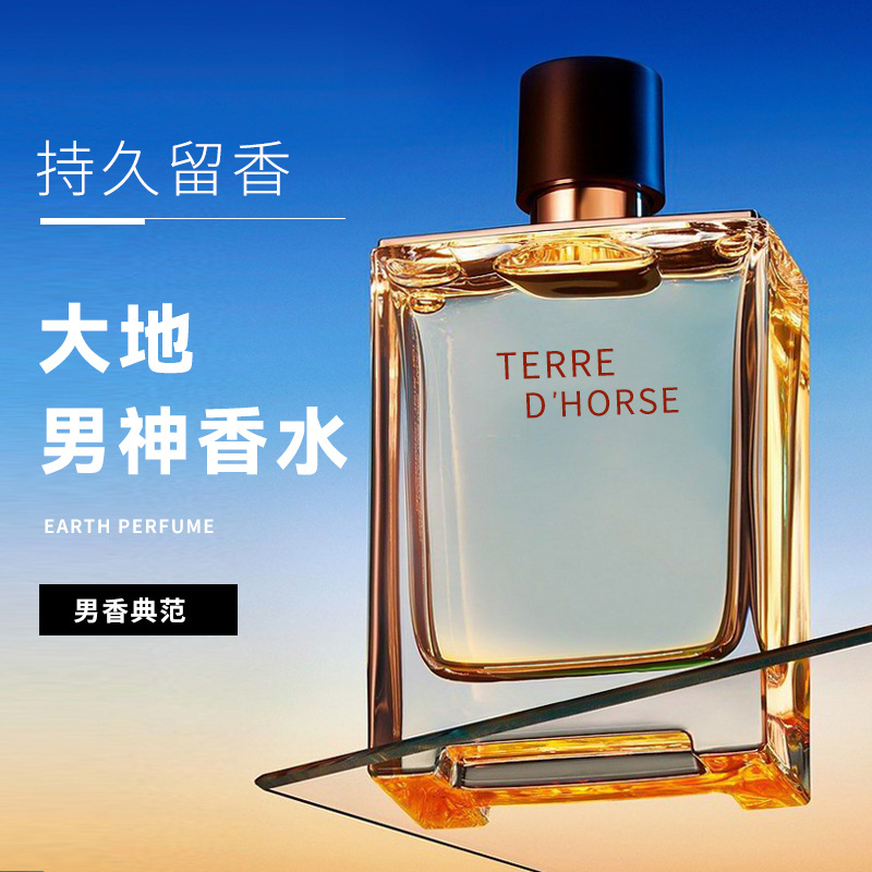 跨境爆品terre大地男士香水100ml持久留香木质香调古龙水香氛喷雾