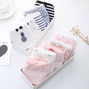 5条装日系清新全棉内裤