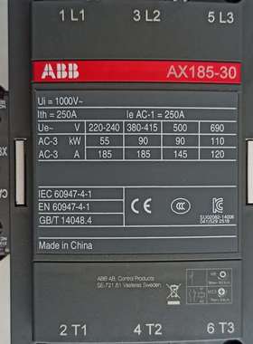 {议价}ABB交流接触器AX185-30-11