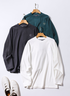 秋冬男士半高领虎头刺绣双面德绒保暖打底衫长袖T恤4122-412288