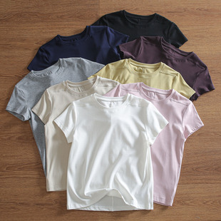 短袖 t恤 性感瑜伽高腰高弹修身 春夏 5275 圆领短款 打底衫 6084 女装