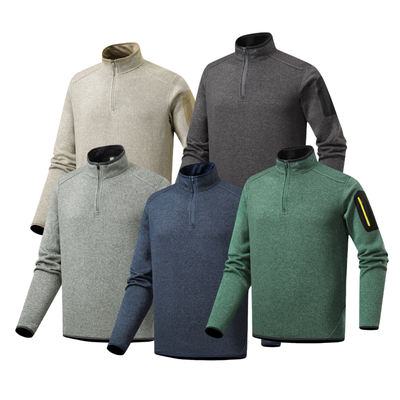 春秋冬季加绒卫衣男士休闲抓绒衣保暖半拉链立领夹克3257-25618