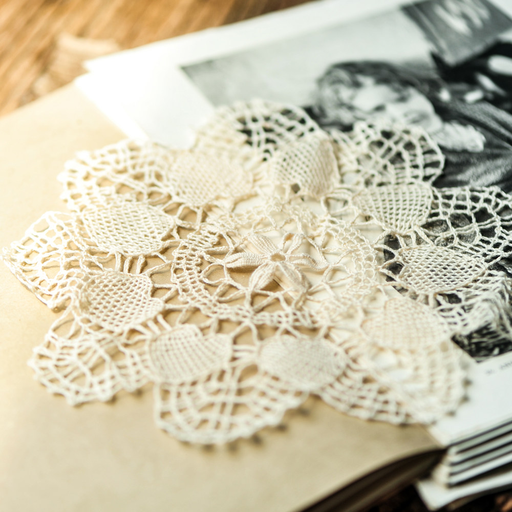 【chic rose】老工货纯手工棒槌花边垫 餐垫布艺装饰 精美手工