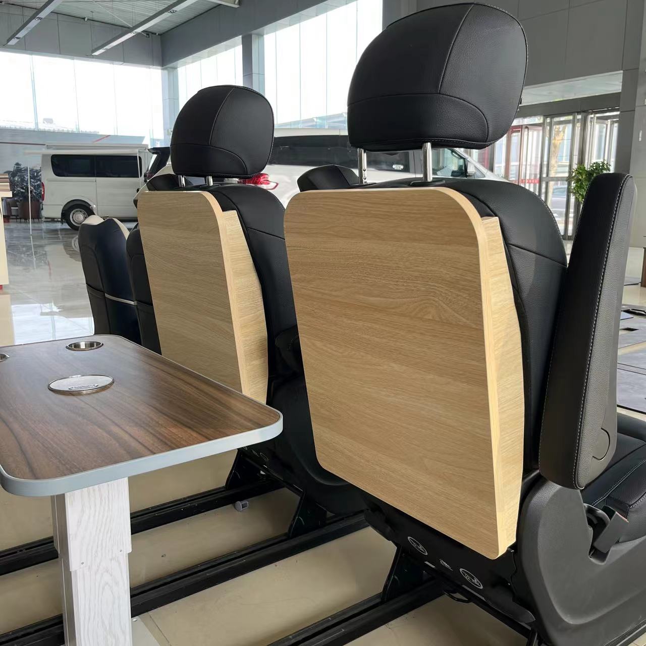 威霆原车座椅背板改装露营车改装靠背小桌板威霆座椅小桌板