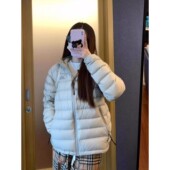 排骨羽绒服女短款 轻薄2024年新款 加厚白鸭绒休闲情侣连帽秋冬外套