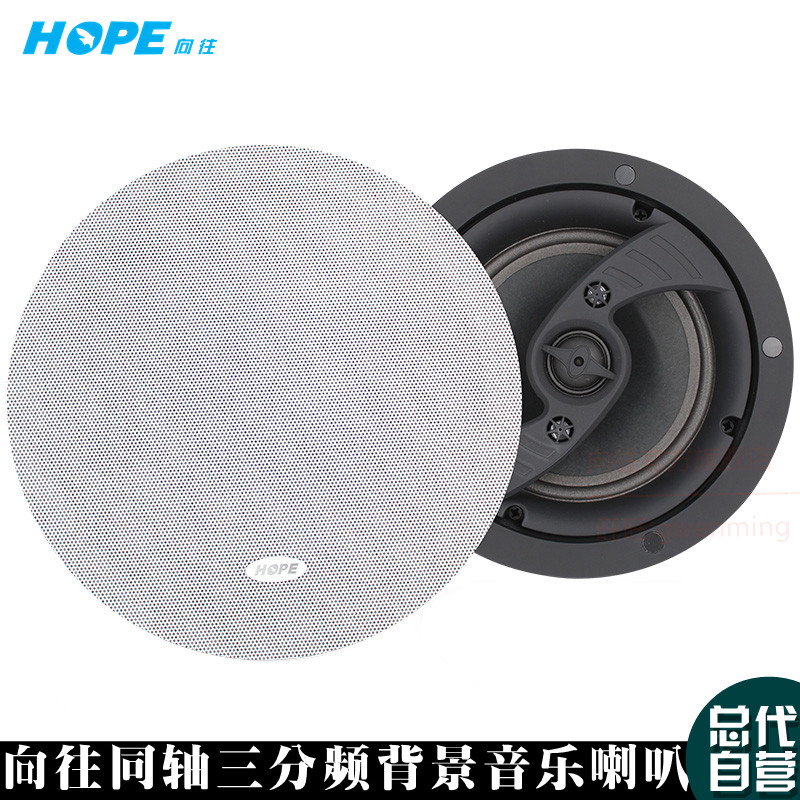 向往 750无边音响 高中低三分频设计吸顶喇叭 HIFI高保真功放音箱